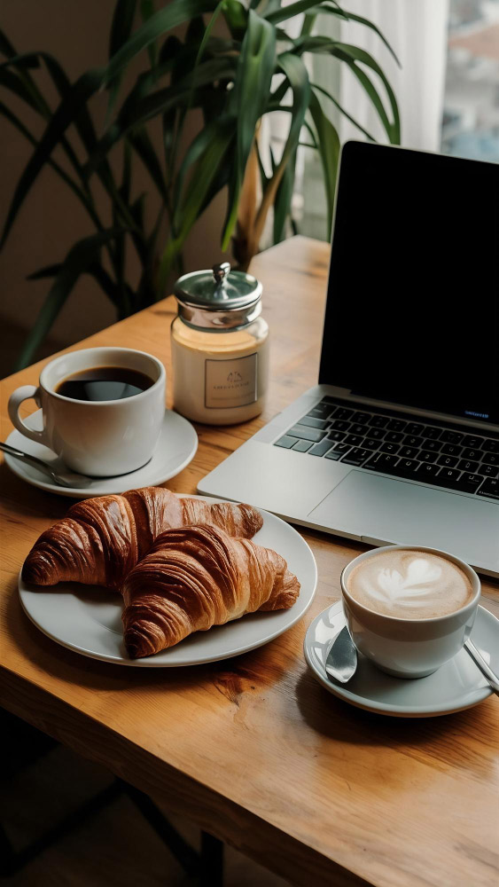 Schreibtisch französisches Frühstück